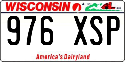 WI license plate 976XSP