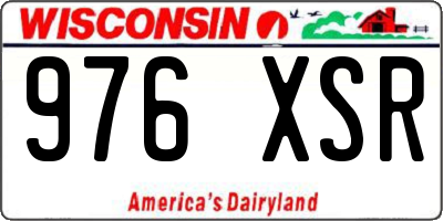 WI license plate 976XSR