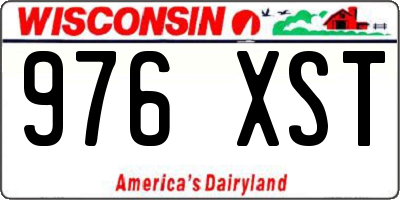 WI license plate 976XST