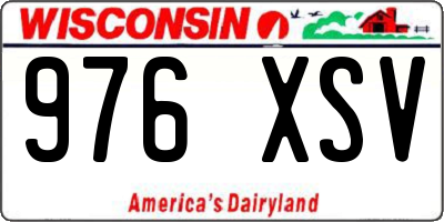 WI license plate 976XSV