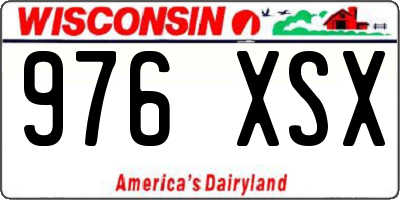 WI license plate 976XSX