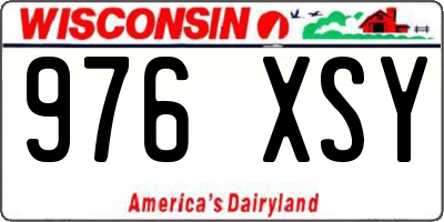 WI license plate 976XSY