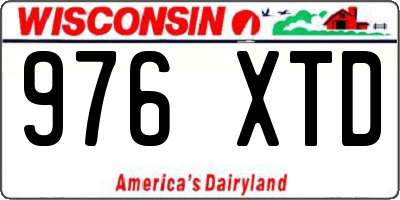 WI license plate 976XTD