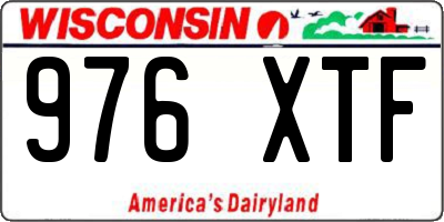 WI license plate 976XTF