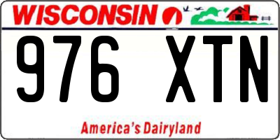 WI license plate 976XTN