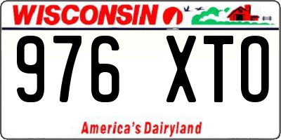 WI license plate 976XTO