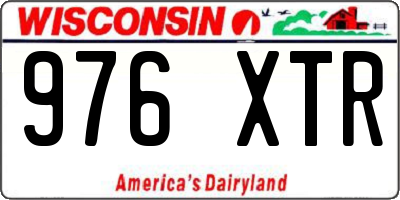 WI license plate 976XTR