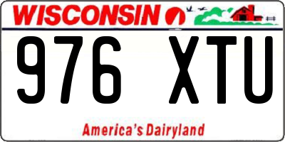 WI license plate 976XTU