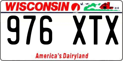 WI license plate 976XTX