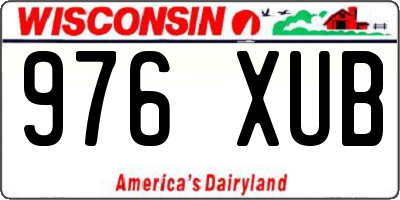 WI license plate 976XUB