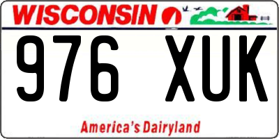 WI license plate 976XUK