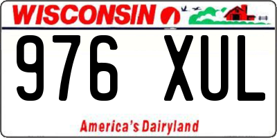 WI license plate 976XUL