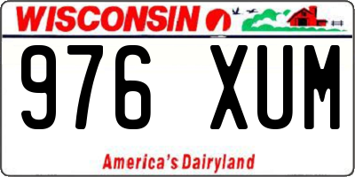 WI license plate 976XUM