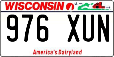 WI license plate 976XUN