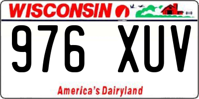 WI license plate 976XUV