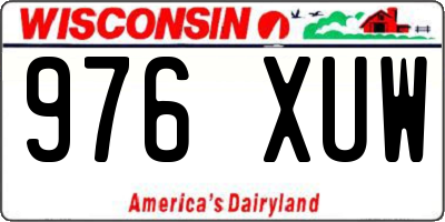 WI license plate 976XUW