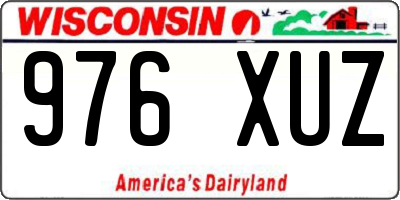 WI license plate 976XUZ