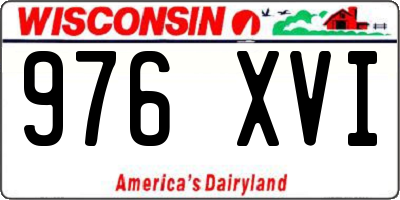 WI license plate 976XVI
