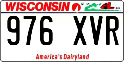 WI license plate 976XVR