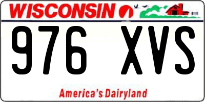 WI license plate 976XVS
