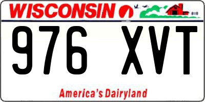 WI license plate 976XVT