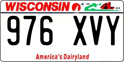 WI license plate 976XVY