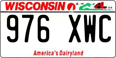 WI license plate 976XWC