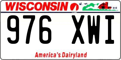 WI license plate 976XWI