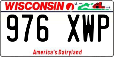 WI license plate 976XWP