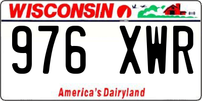 WI license plate 976XWR