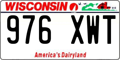 WI license plate 976XWT