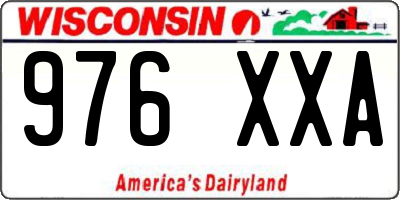 WI license plate 976XXA