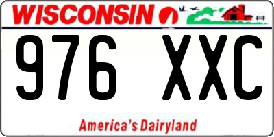 WI license plate 976XXC