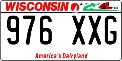 WI license plate 976XXG