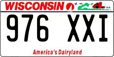 WI license plate 976XXI