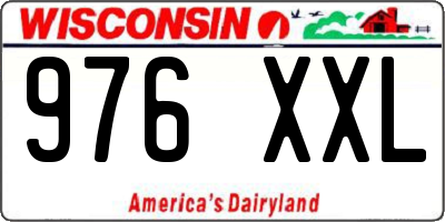WI license plate 976XXL