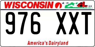 WI license plate 976XXT