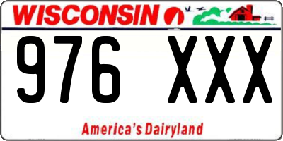 WI license plate 976XXX