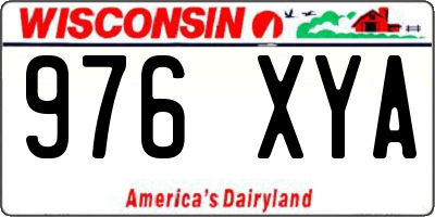 WI license plate 976XYA