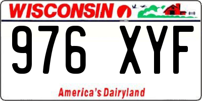 WI license plate 976XYF