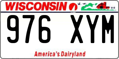 WI license plate 976XYM