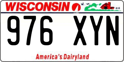 WI license plate 976XYN