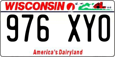 WI license plate 976XYO