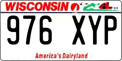 WI license plate 976XYP