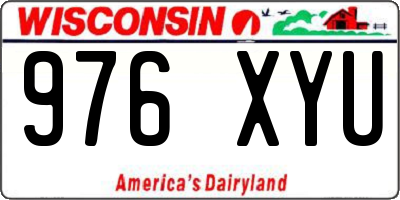 WI license plate 976XYU