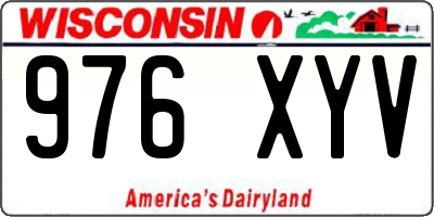 WI license plate 976XYV