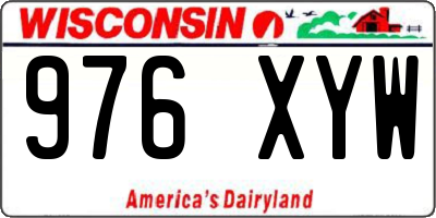 WI license plate 976XYW