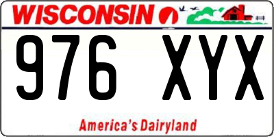 WI license plate 976XYX