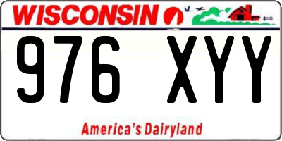 WI license plate 976XYY