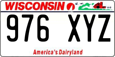WI license plate 976XYZ